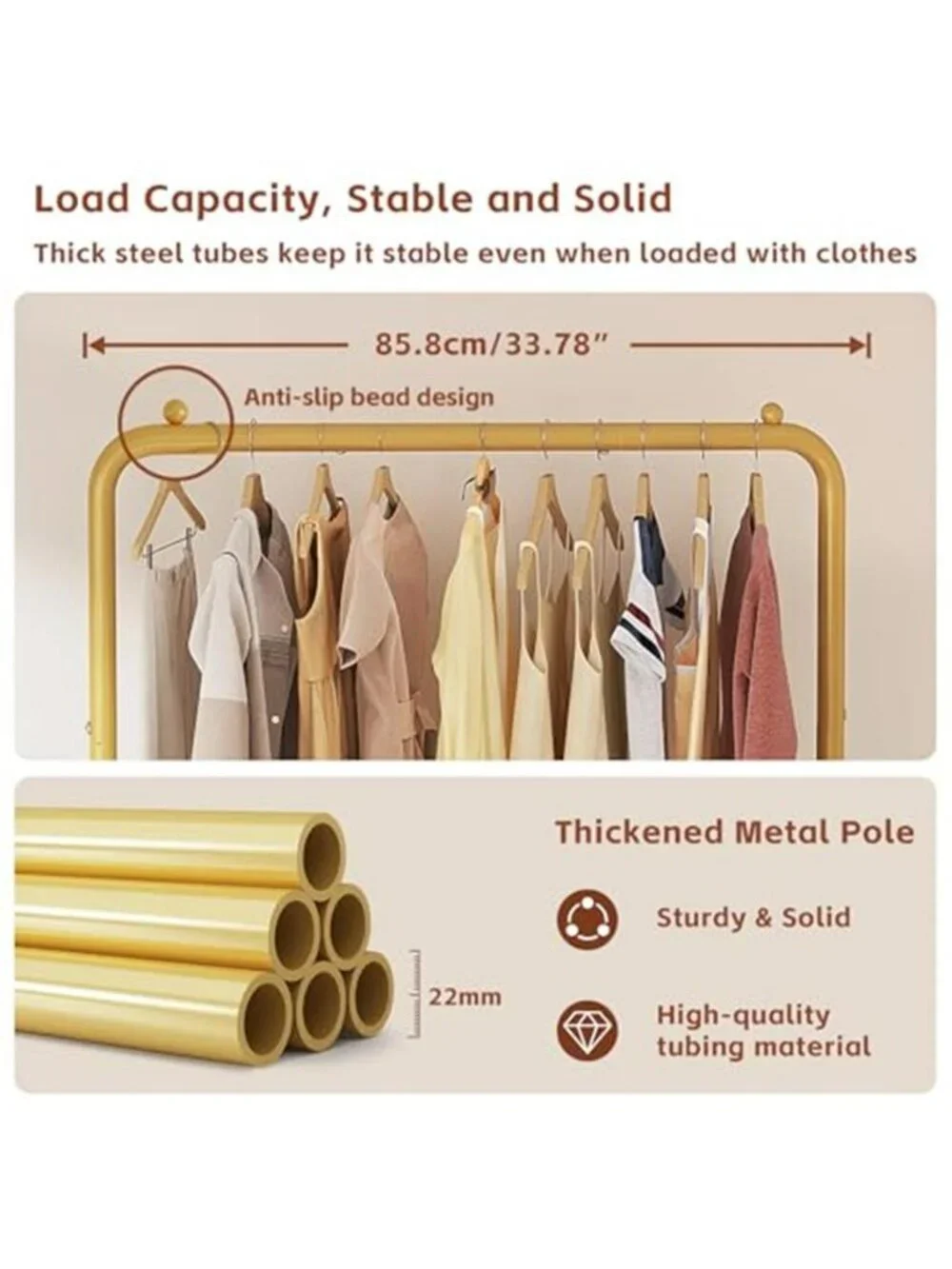 Standard Clothes Clothing Garment Rack with Storage Shelves Clothes